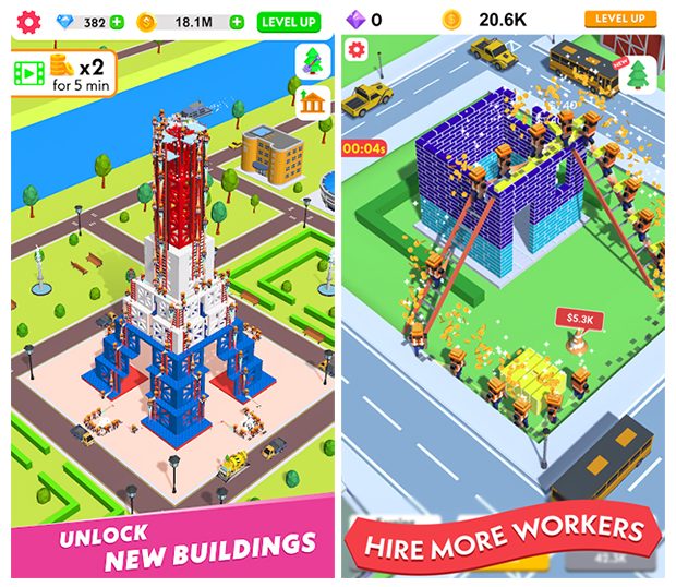 idle construction without ads