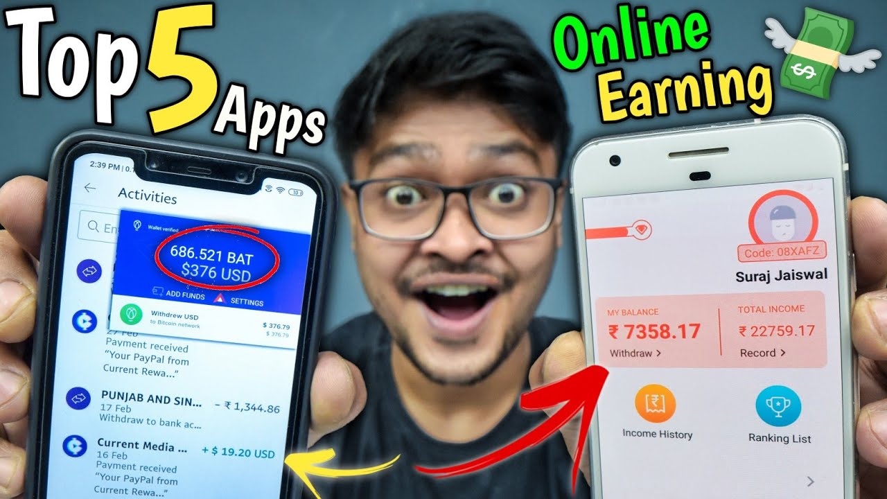 Top 5 Android Apps for Making Money Online Without Investment