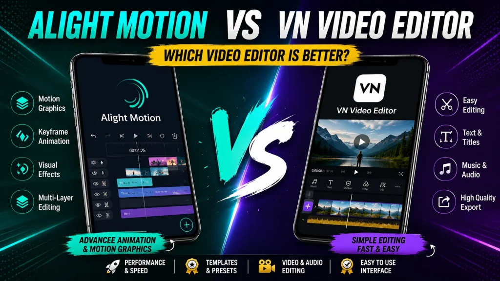 Alight Motion VS VN Video Editor